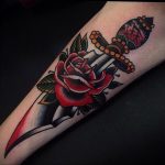 rose dagger tattoo 27.12.2019 №055 -dagger tattoo- tattoovalue.net