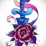 rose dagger tattoo 27.12.2019 №056 -dagger tattoo- tattoovalue.net