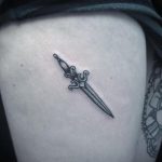 small dagger tattoo 27.12.2019 №001 -dagger tattoo- tattoovalue.net