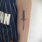 small dagger tattoo 27.12.2019 №002 -dagger tattoo- tattoovalue.net