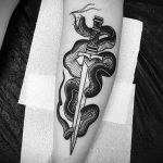 snake and dagger tattoo 27.12.2019 №012 -dagger tattoo- tattoovalue.net