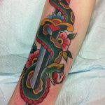 snake and dagger tattoo 27.12.2019 №007 -dagger tattoo- tattoovalue.net