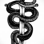 snake and dagger tattoo 27.12.2019 №022 -dagger tattoo- tattoovalue.net
