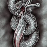 snake and dagger tattoo 27.12.2019 №030 -dagger tattoo- tattoovalue.net