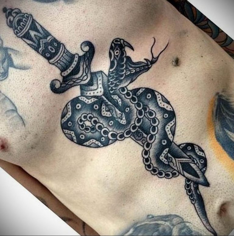 snake and dagger tattoo 27.12.2019 №031 dagger tattoo