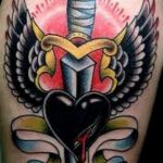 tattoo dagger on the shoulder 27.12.2019 №004 -dagger tattoo- tattoovalue.net