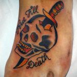 tattoo dagger with skull 27.12.2019 №015 -dagger tattoo- tattoovalue.net