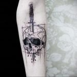 tattoo dagger with skull 27.12.2019 №020 -dagger tattoo- tattoovalue.net