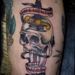 tattoo dagger with skull 27.12.2019 №021 -dagger tattoo- tattoovalue.net