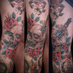 tattoo dagger with skull 27.12.2019 №029 -dagger tattoo- tattoovalue.net