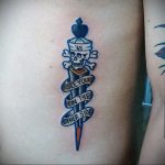 tattoo old school dagger 27.12.2019 №008 -dagger tattoo- tattoovalue.net