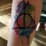 дары смерти тату 19.01.2020 №002 -deathly hallows tattoo- tattoovalue.net