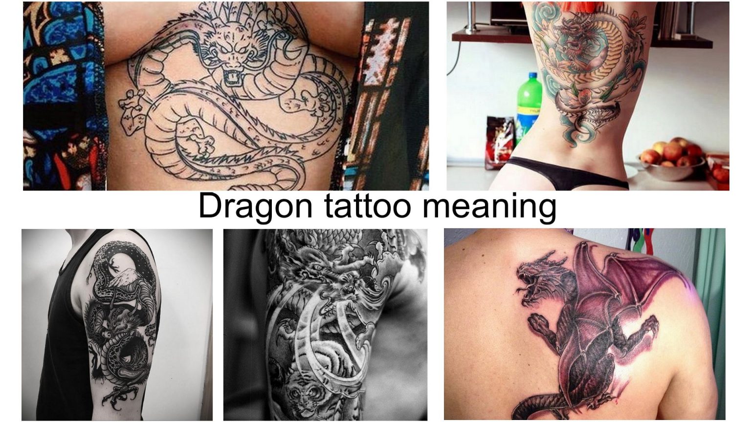 Dragon tattoo meaning - information about the features of the picture and photo examples of