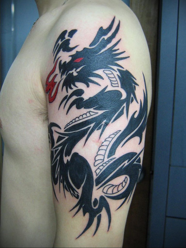 black dragon tattoo 21.01.2020 №031 -dragon tattoo- tattoovalue.net