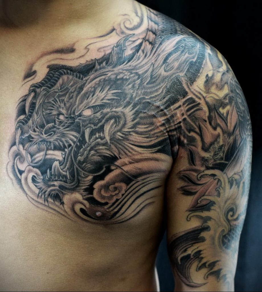 black dragon tattoo 21.01.2020 №034 -dragon tattoo- tattoovalue.net
