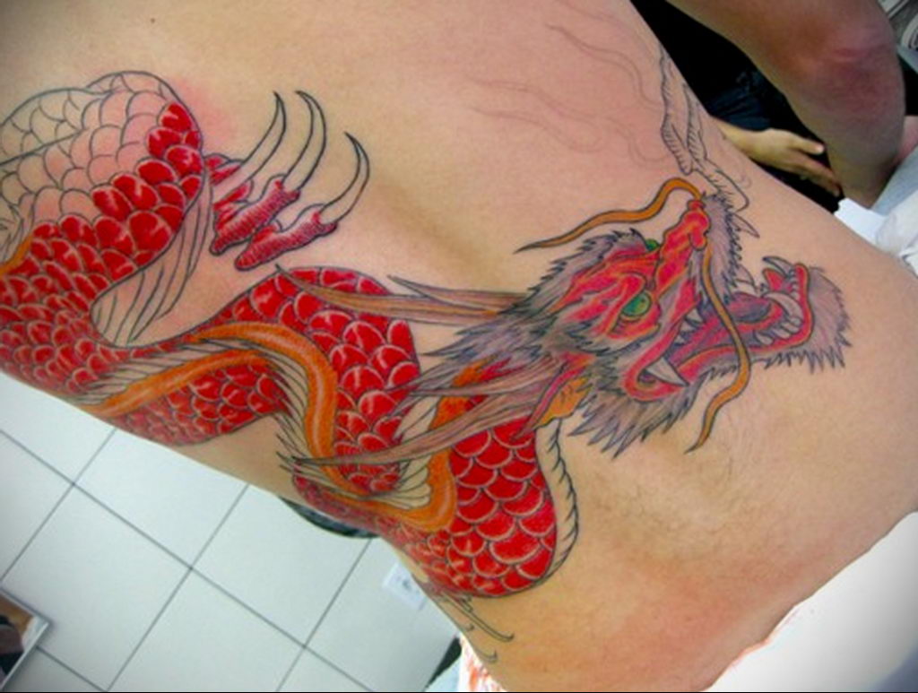 dragon color tattoo 23.01.2020 №013 -dragon tattoo- tattoovalue.net