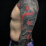 dragon sleeve tattoo 23.01.2020 №014 -dragon tattoo- tattoovalue.net