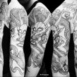 dragon sleeve tattoo 23.01.2020 №025 -dragon tattoo- tattoovalue.net