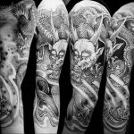 dragon sleeve tattoo 23.01.2020 №026 -dragon tattoo- tattoovalue.net