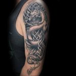 dragon sleeve tattoo 23.01.2020 №040 -dragon tattoo- tattoovalue.net
