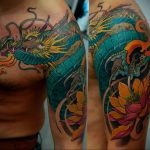 dragon sleeve tattoo 23.01.2020 №042 -dragon tattoo- tattoovalue.net