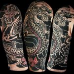 dragon sleeve tattoo 23.01.2020 №047 -dragon tattoo- tattoovalue.net