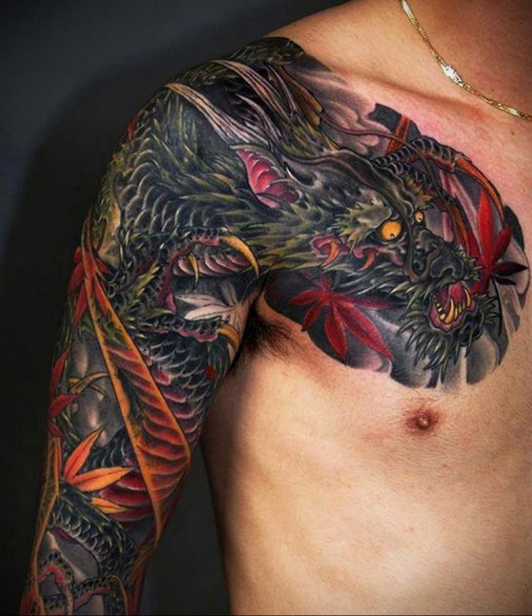 dragon tattoo on arm 23.01.2020 № 005 -dragon tattoo- tattoovalue.net.