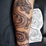 dragon tattoo on arm 23.01.2020 №002 -dragon tattoo- tattoovalue.net