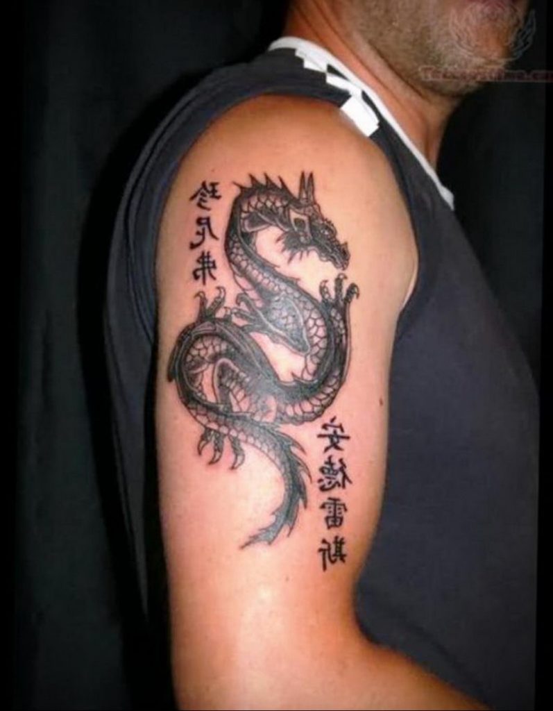 dragon tattoo on arm 23.01.2020 №009 -dragon tattoo- tattoovalue.net