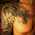 dragon tattoo on chest 23.01.2020 №001 -dragon tattoo- tattoovalue.net