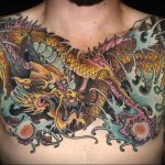 dragon tattoo on chest 23.01.2020 №004 -dragon tattoo- tattoovalue.net