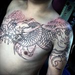 dragon tattoo on chest 23.01.2020 №009 -dragon tattoo- tattoovalue.net