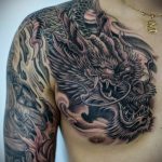 dragon tattoo on chest 23.01.2020 №017 -dragon tattoo- tattoovalue.net