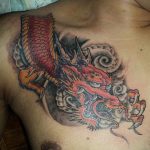 dragon tattoo on chest 23.01.2020 №029 -dragon tattoo- tattoovalue.net