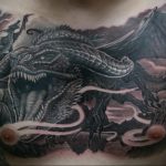dragon tattoo on chest 23.01.2020 №032 -dragon tattoo- tattoovalue.net