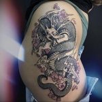 dragon tattoo on hip 23.01.2020 №005 -dragon tattoo- tattoovalue.net