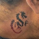 dragon tattoo on the neck 23.01.2020 №002 -dragon tattoo- tattoovalue.net