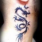 dragon tattoo on the neck 23.01.2020 №007 -dragon tattoo- tattoovalue.net