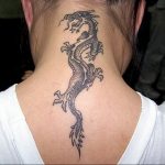 dragon tattoo on the neck 23.01.2020 №008 -dragon tattoo- tattoovalue.net
