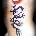 dragon tattoo on the neck 23.01.2020 №015 -dragon tattoo- tattoovalue.net