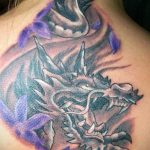 dragon tattoo on the neck 23.01.2020 №018 -dragon tattoo- tattoovalue.net