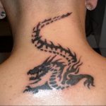 dragon tattoo on the neck 23.01.2020 №021 -dragon tattoo- tattoovalue.net