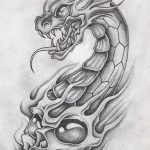 dragon tattoo sketch 23.01.2020 №012 -dragon tattoo- tattoovalue.net