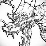 dragon tattoo sketch 23.01.2020 №027 -dragon tattoo- tattoovalue.net