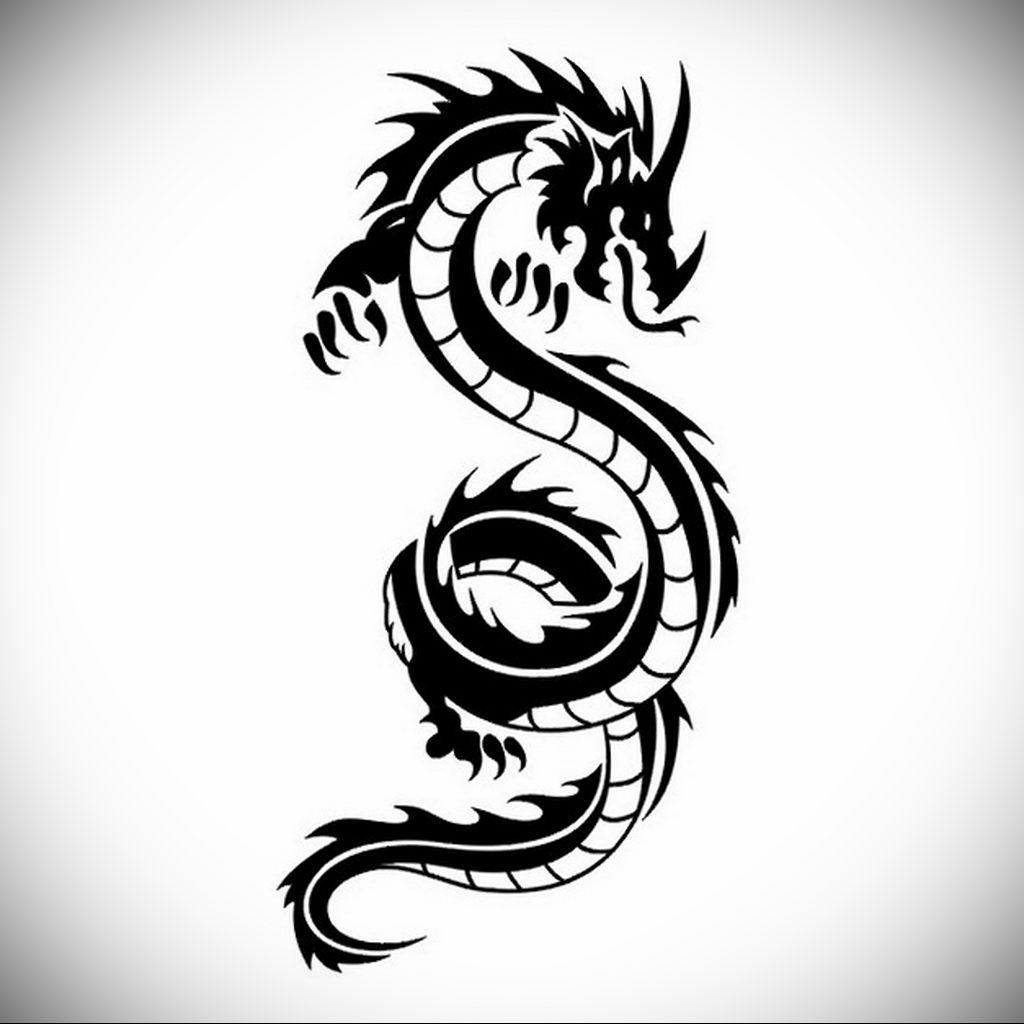 dragon tattoo sketch 23.01.2020 №036 -dragon tattoo- tattoovalue.net
