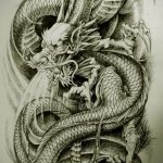 dragon tattoo sketch 23.01.2020 №054 -dragon tattoo- tattoovalue.net