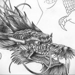 dragon tattoo sketch 23.01.2020 №057 -dragon tattoo- tattoovalue.net