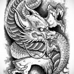 dragon tattoo sketch 23.01.2020 №062 -dragon tattoo- tattoovalue.net