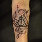 дары смерти тату 19.01.2020 №026 -deathly hallows tattoo- tattoovalue.net