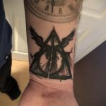 дары смерти тату 19.01.2020 №027 -deathly hallows tattoo- tattoovalue.net